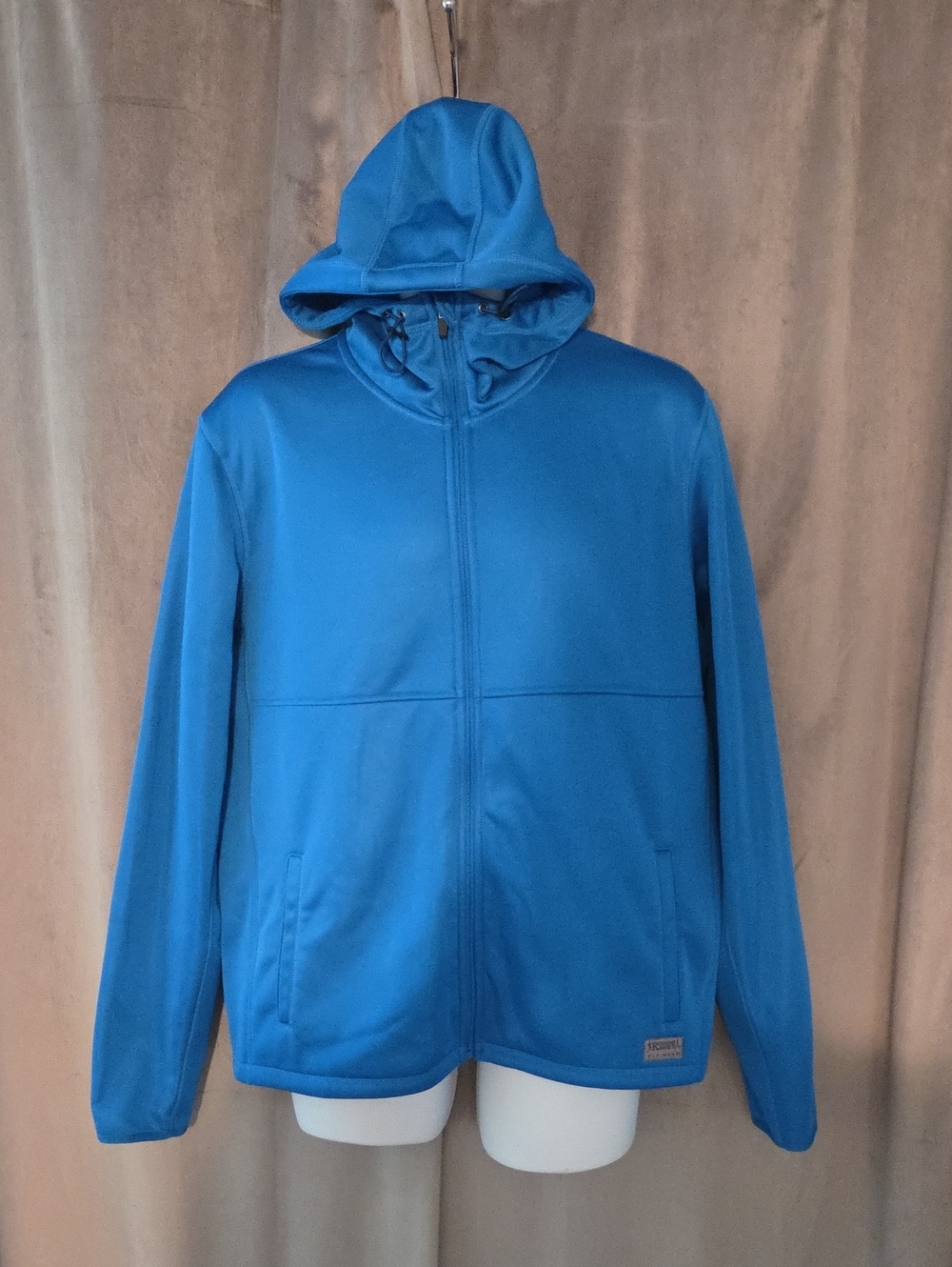 Running Room XL Women's Hooded Zip Utility Jacket in Bright Blue